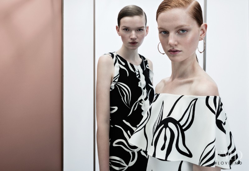 Eva Klimkova featured in  the Veronika Maine lookbook for Summer 2016
