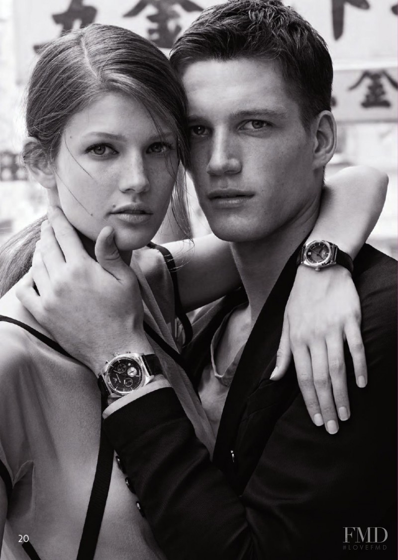 Kendra Spears featured in  the Emporio Armani advertisement for Spring/Summer 2012