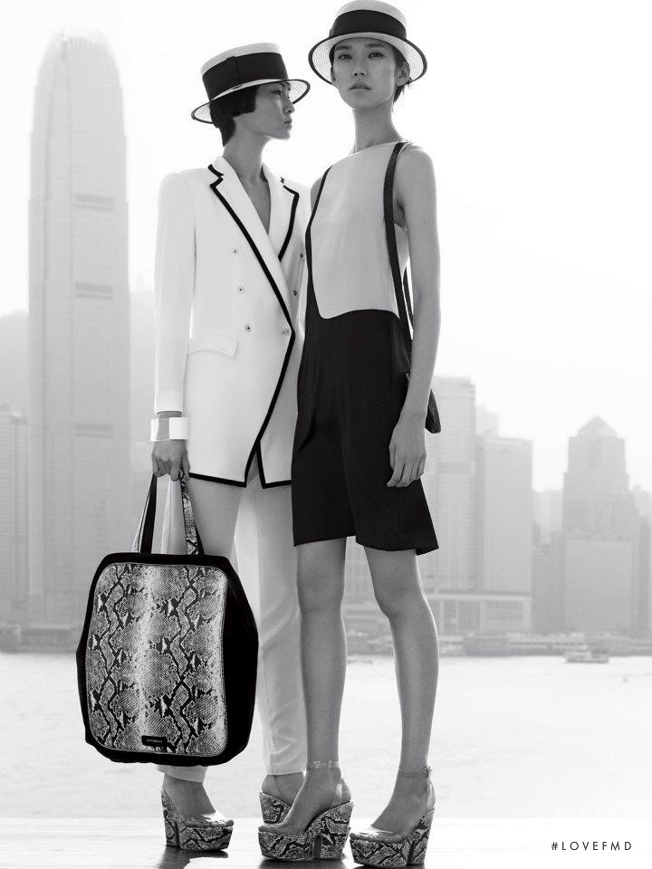 Tao Okamoto featured in  the Emporio Armani advertisement for Spring/Summer 2012