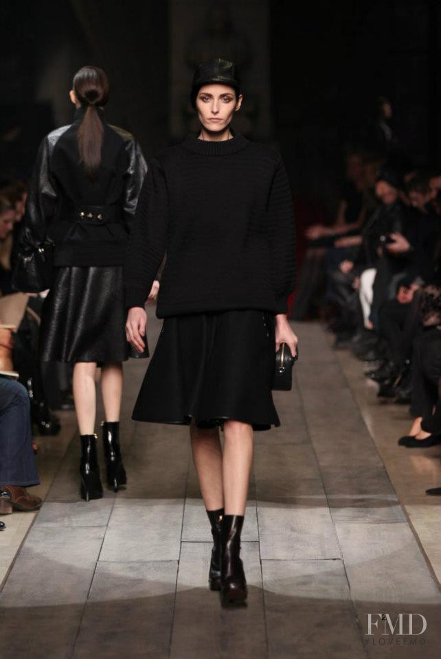 Danielle Zinaich featured in  the Loewe fashion show for Autumn/Winter 2012
