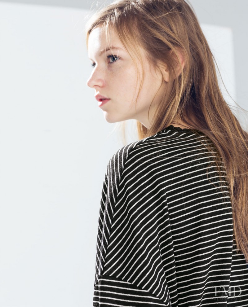 Eva Klimkova featured in  the Zara TRF lookbook for Spring/Summer 2015