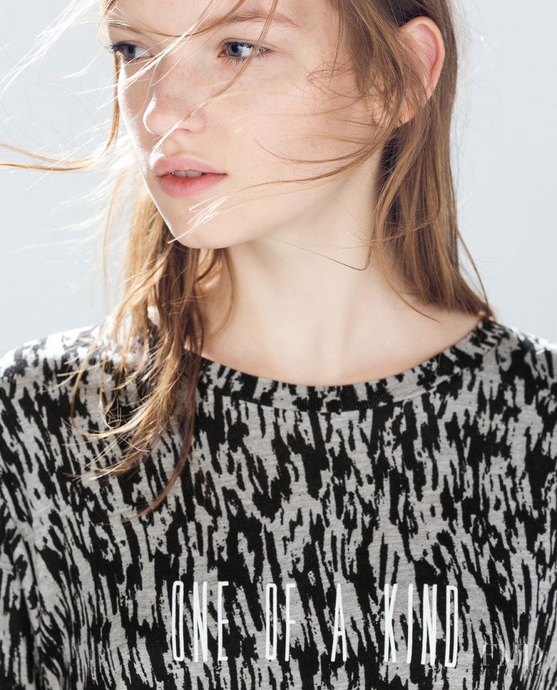 Eva Klimkova featured in  the Zara TRF lookbook for Spring/Summer 2015