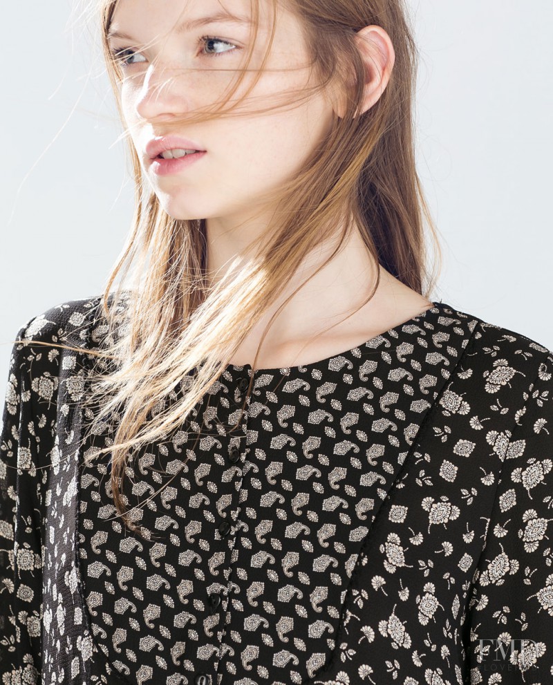 Eva Klimkova featured in  the Zara TRF lookbook for Spring/Summer 2015