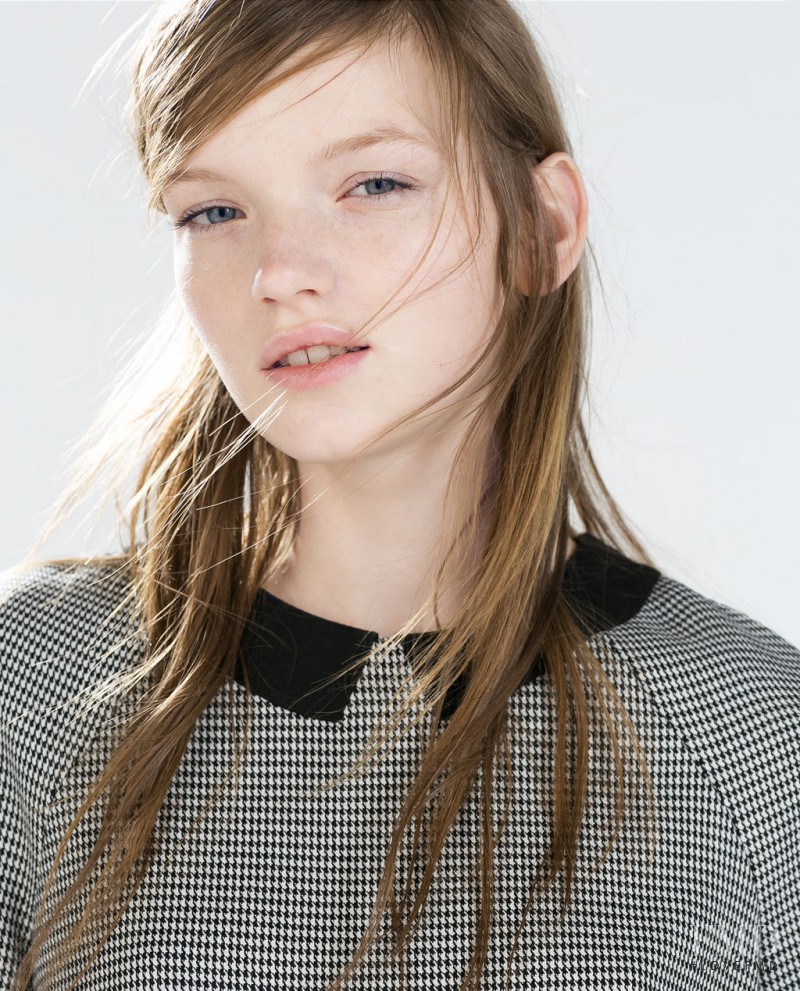 Eva Klimkova featured in  the Zara TRF lookbook for Spring/Summer 2015