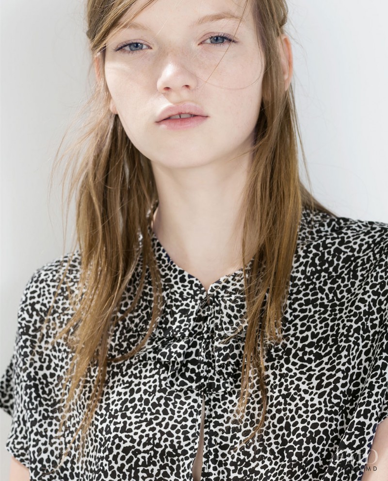 Eva Klimkova featured in  the Zara TRF lookbook for Spring/Summer 2015