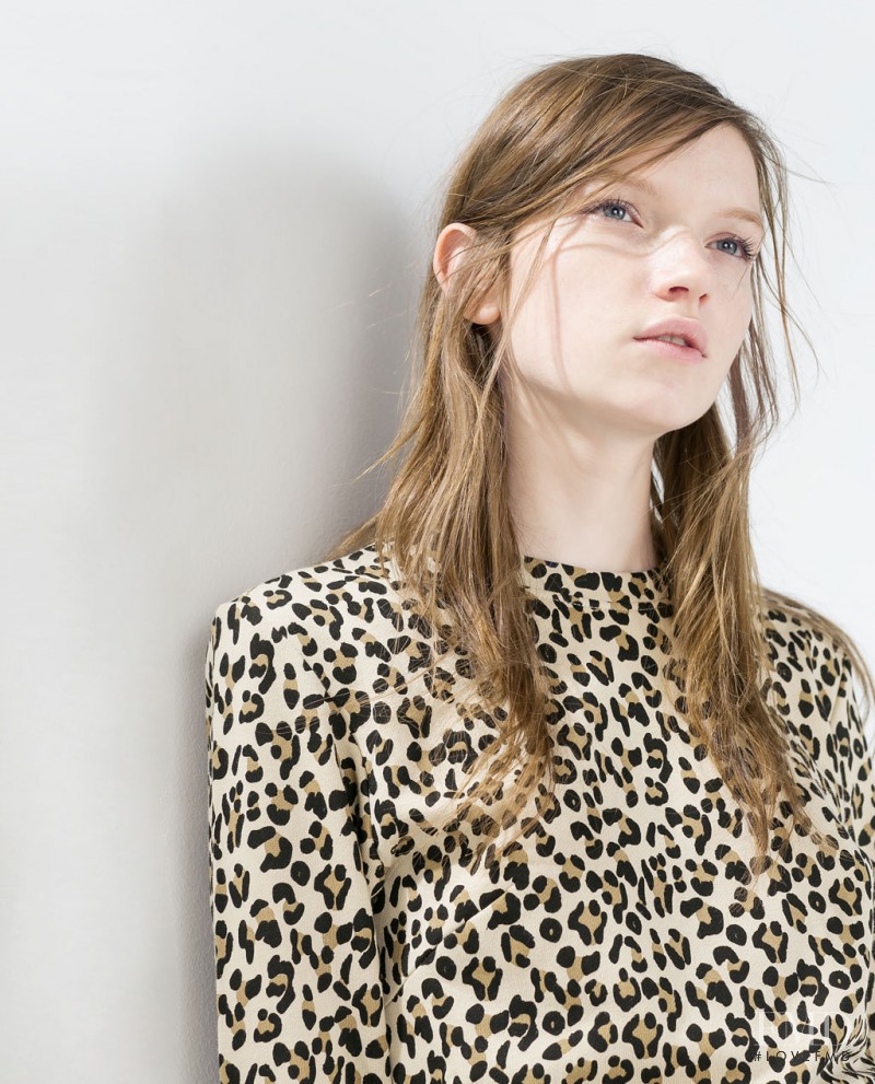 Eva Klimkova featured in  the Zara Collection lookbook for Spring/Summer 2015