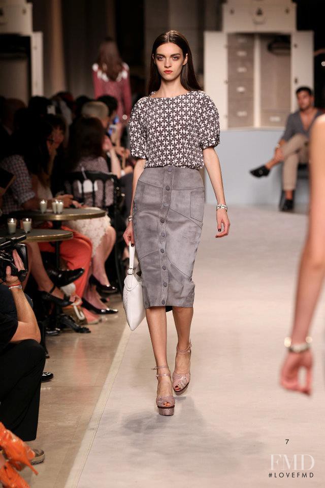 Magda Laguinge featured in  the Loewe fashion show for Spring/Summer 2012