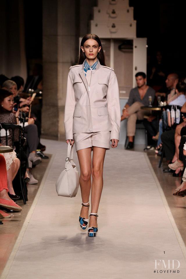 Erjona Ala featured in  the Loewe fashion show for Spring/Summer 2012