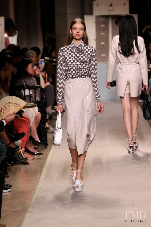 Morgane Warnier featured in  the Loewe fashion show for Spring/Summer 2012