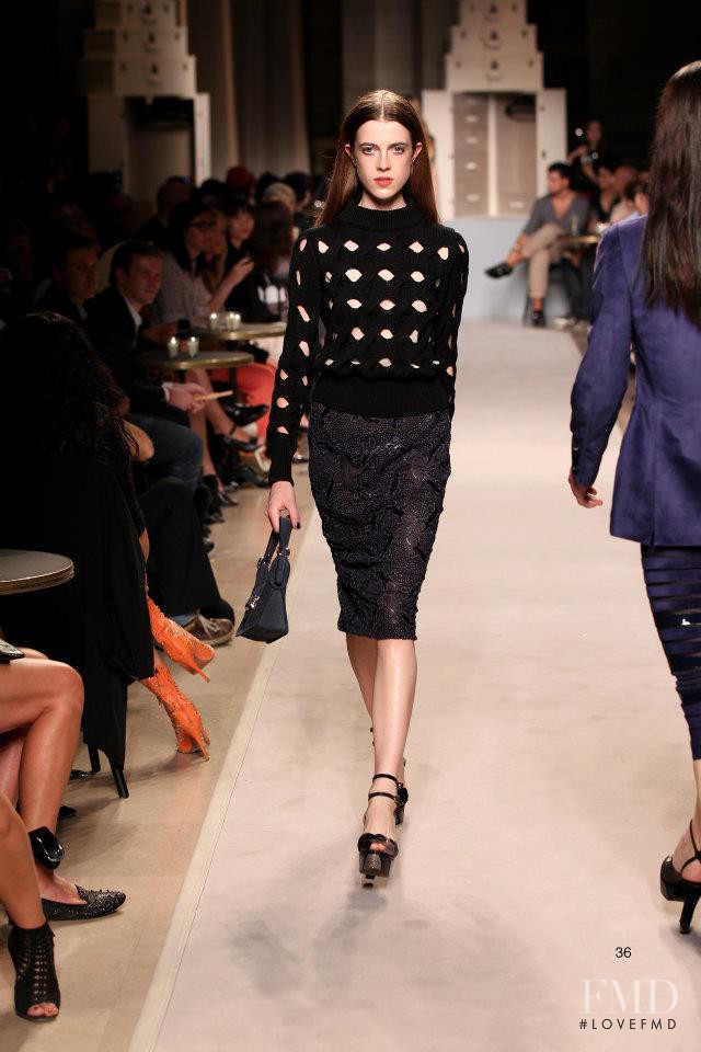 Sojourner Morrell featured in  the Loewe fashion show for Spring/Summer 2012