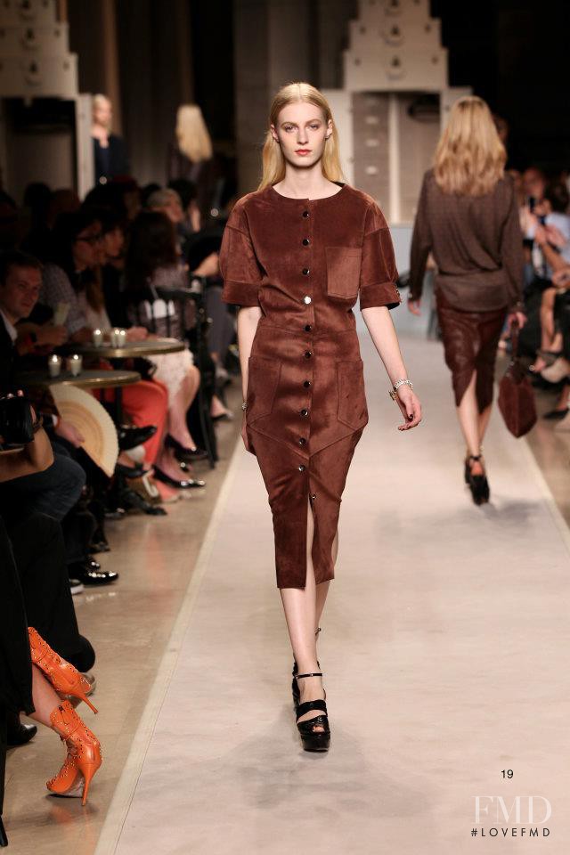 Julia Nobis featured in  the Loewe fashion show for Spring/Summer 2012