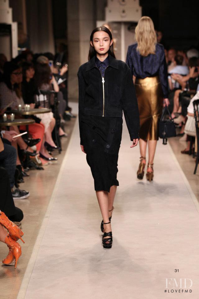 Xiao Wen Ju featured in  the Loewe fashion show for Spring/Summer 2012