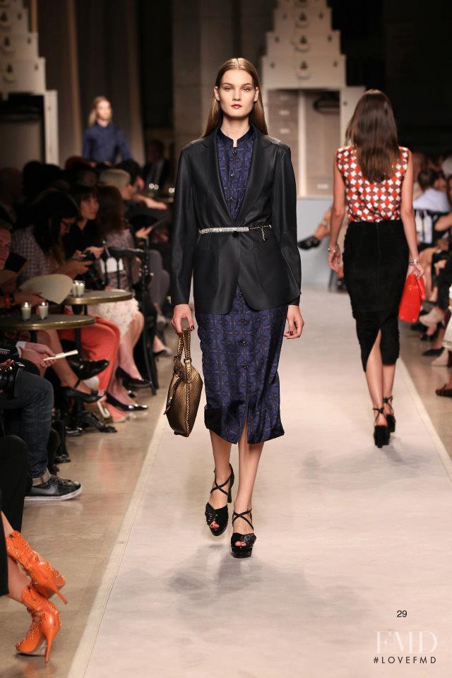 Kirsi Pyrhonen featured in  the Loewe fashion show for Spring/Summer 2012