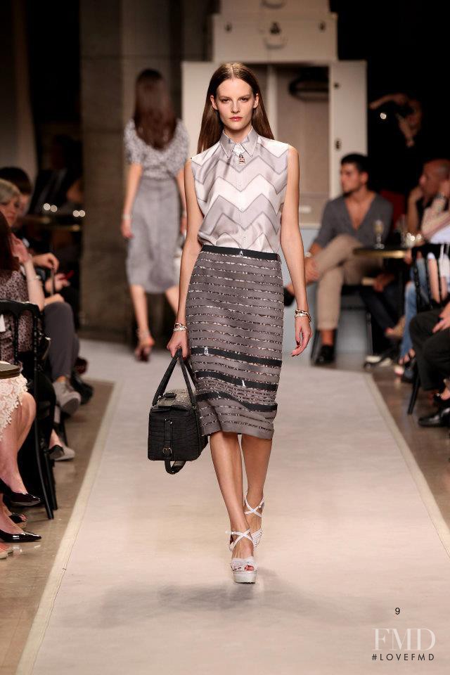 Sara Blomqvist featured in  the Loewe fashion show for Spring/Summer 2012