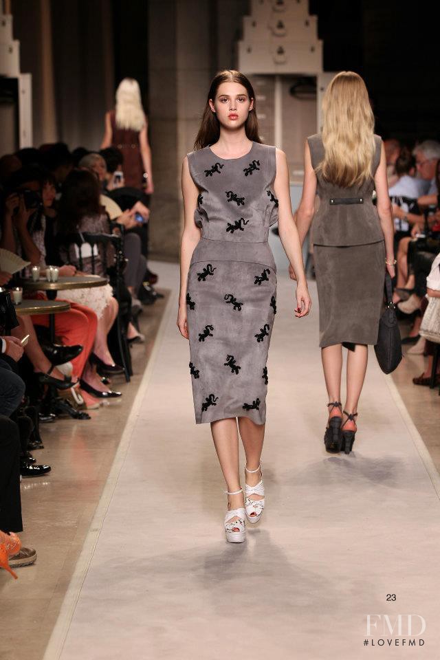 Anais Pouliot featured in  the Loewe fashion show for Spring/Summer 2012