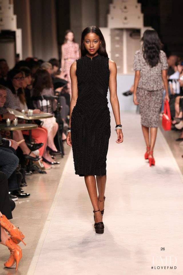 Nyasha Matonhodze featured in  the Loewe fashion show for Spring/Summer 2012