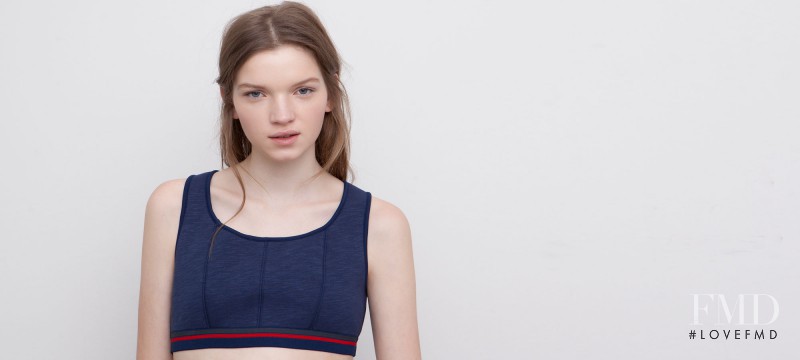 Eva Klimkova featured in  the Pull & Bear lookbook for Spring/Summer 2015