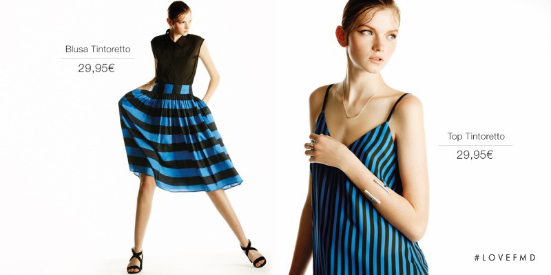Eva Klimkova featured in  the El Corte Ingles Geometrical Look catalogue for Spring/Summer 2015