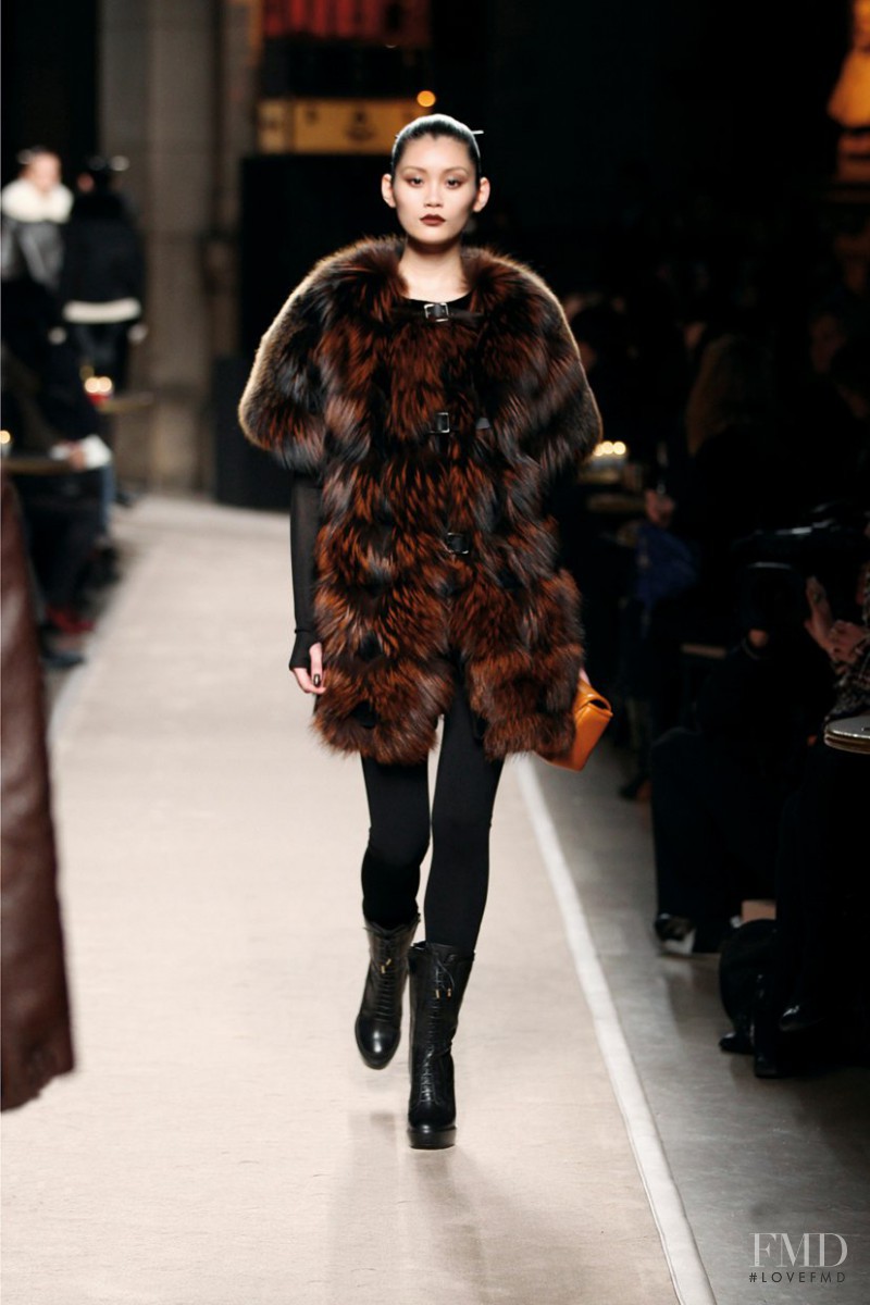 Ming Xi featured in  the Loewe fashion show for Autumn/Winter 2011