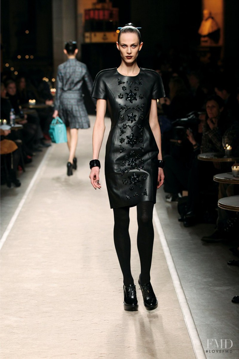 Aymeline Valade featured in  the Loewe fashion show for Autumn/Winter 2011