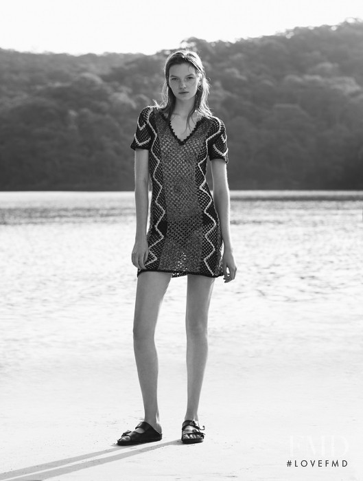 Eva Klimkova featured in  the Matteau Swim lookbook for Autumn/Winter 2016