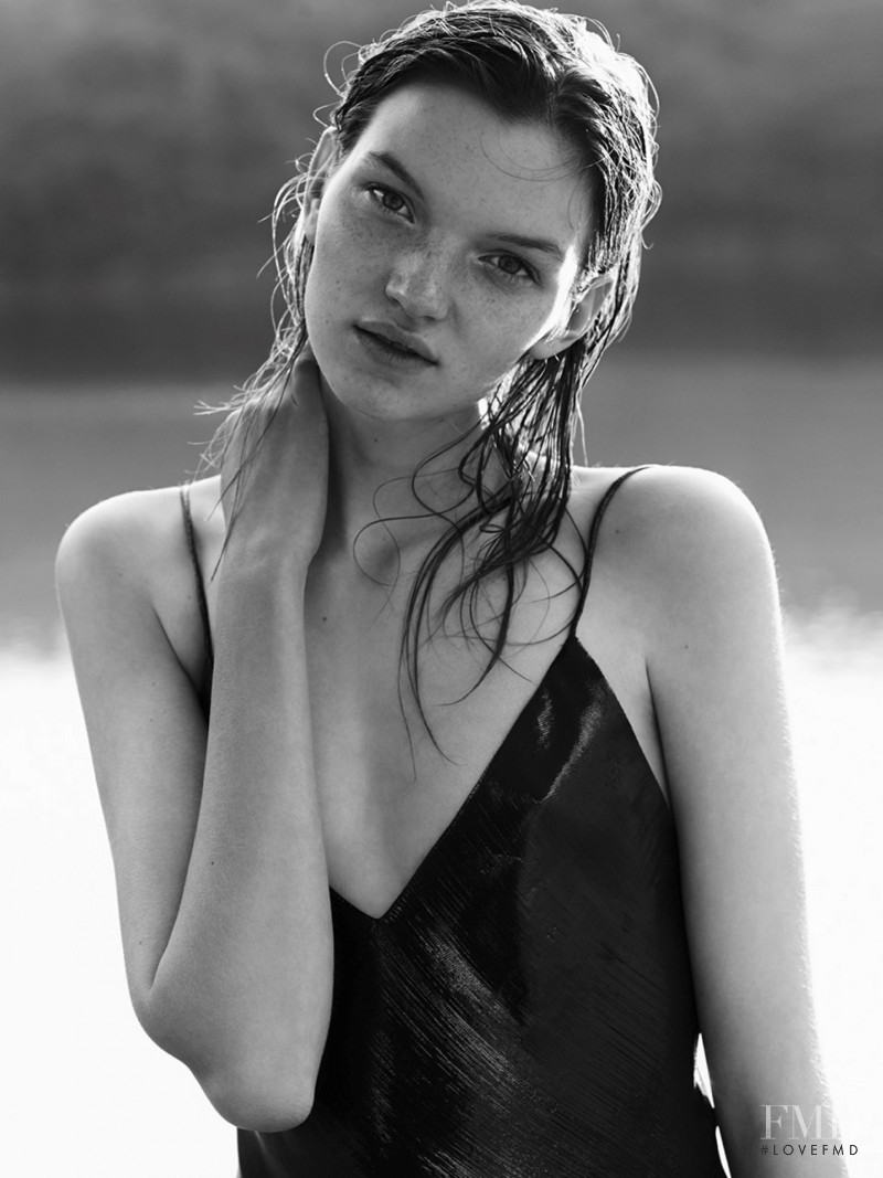 Eva Klimkova featured in  the Matteau Swim lookbook for Autumn/Winter 2016