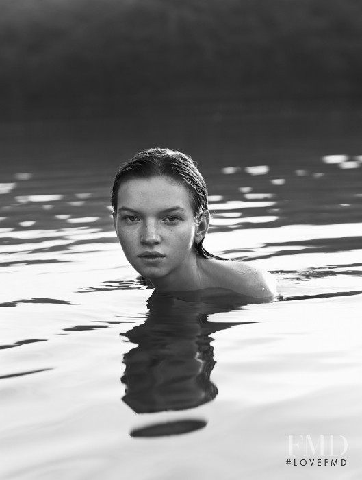 Eva Klimkova featured in  the Matteau Swim lookbook for Autumn/Winter 2016