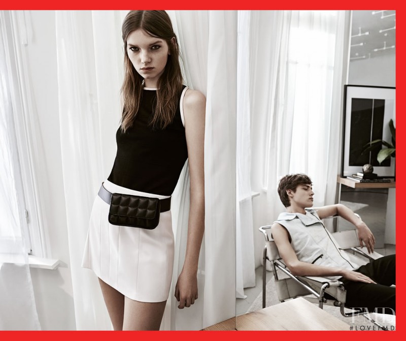 Eva Klimkova featured in  the QUE advertisement for Spring/Summer 2016