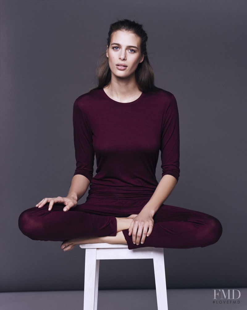 Claire De Regge featured in  the Derek Rose advertisement for Autumn/Winter 2016