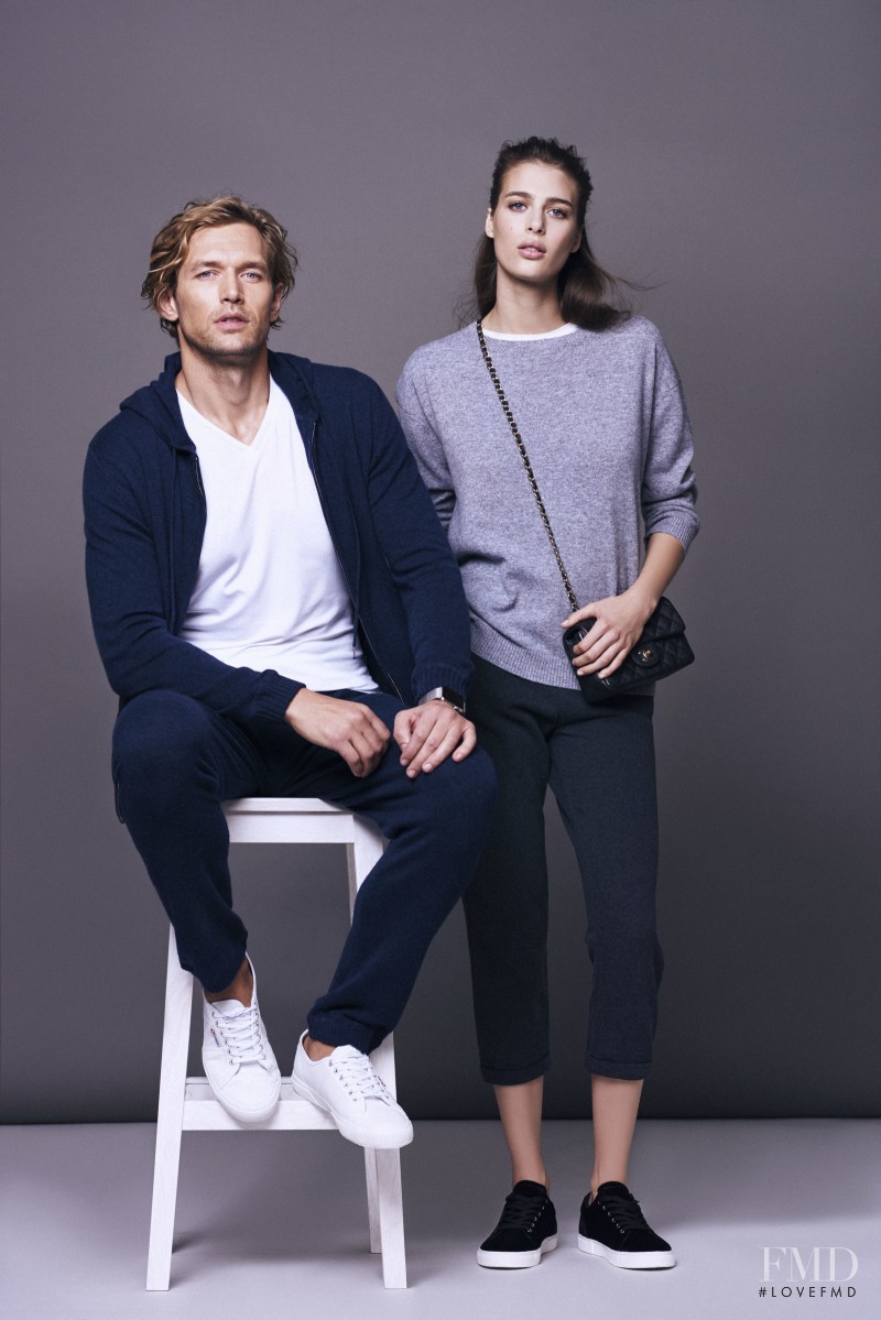 Claire De Regge featured in  the Derek Rose advertisement for Autumn/Winter 2016