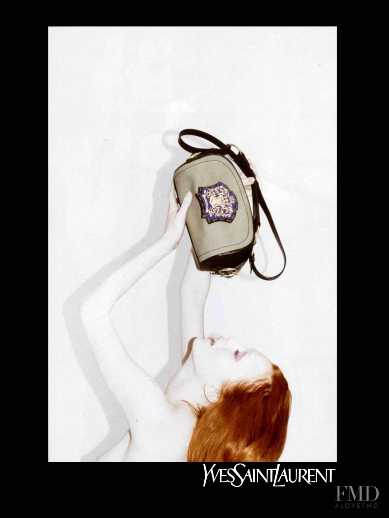 Karen Elson featured in  the Saint Laurent advertisement for Spring/Summer 2005