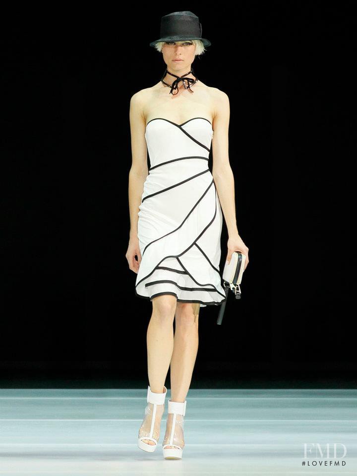 Vanessa Hegelmaier featured in  the Emporio Armani fashion show for Spring/Summer 2012