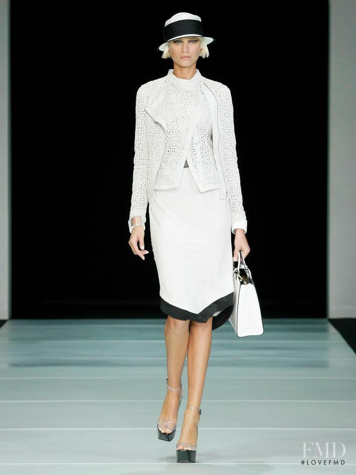 Janeta Samp featured in  the Emporio Armani fashion show for Spring/Summer 2012