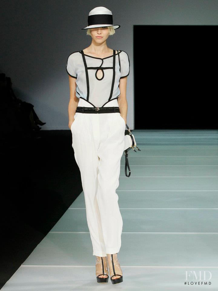 Sasha Luss featured in  the Emporio Armani fashion show for Spring/Summer 2012
