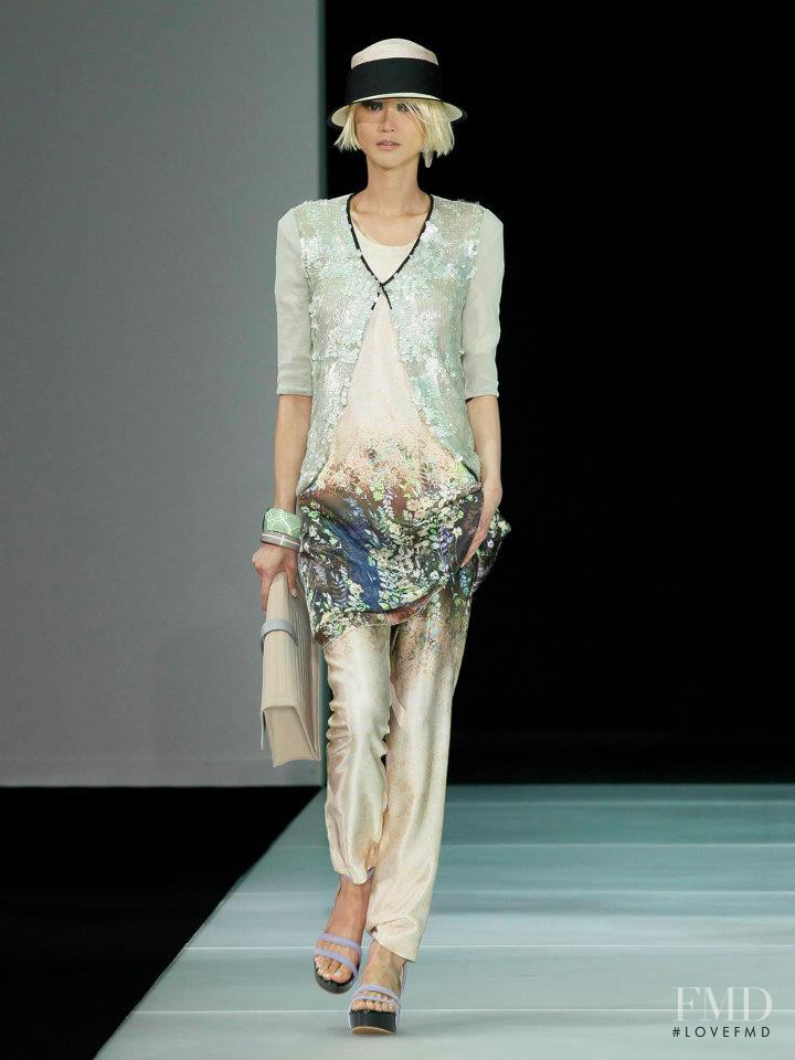 Hye Jung Lee featured in  the Emporio Armani fashion show for Spring/Summer 2012