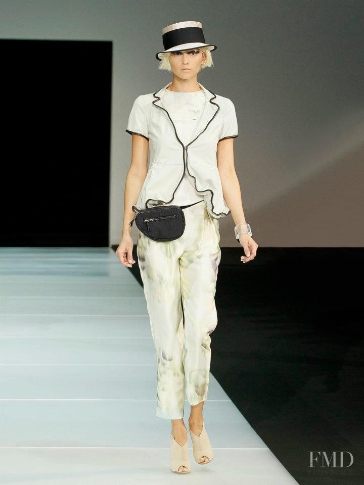 Anna Schilling featured in  the Emporio Armani fashion show for Spring/Summer 2012