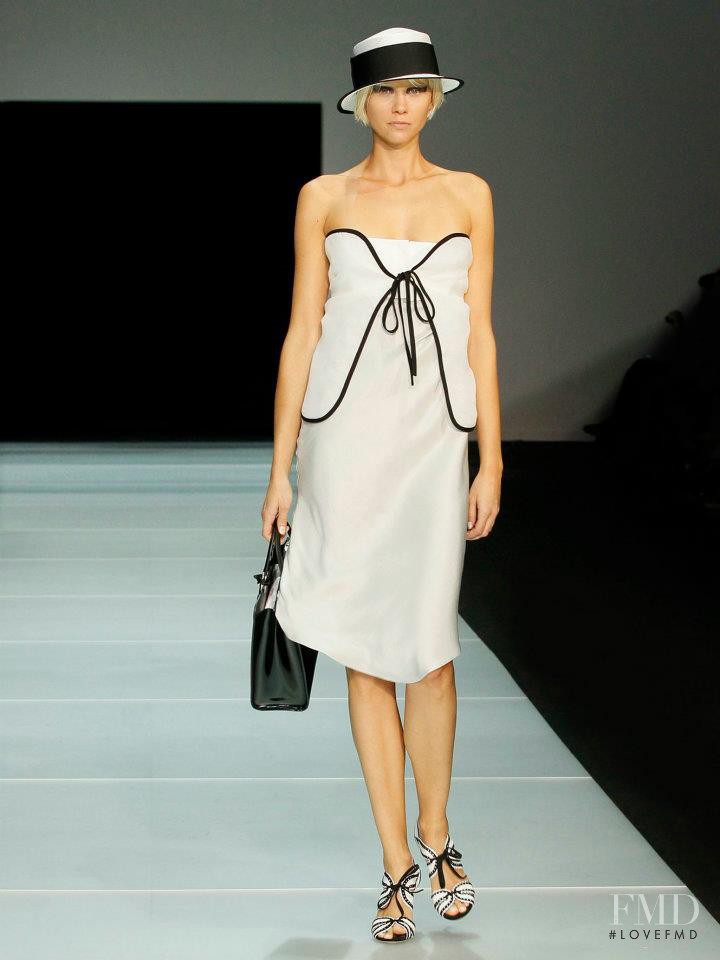 Veronika Pospisilova featured in  the Emporio Armani fashion show for Spring/Summer 2012