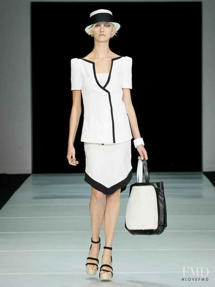 Iris van Berne featured in  the Emporio Armani fashion show for Spring/Summer 2012