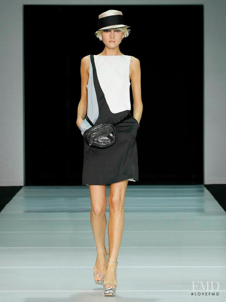 Olivia Remmets Askman featured in  the Emporio Armani fashion show for Spring/Summer 2012