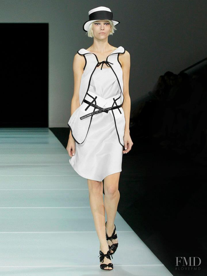 Martha Streck featured in  the Emporio Armani fashion show for Spring/Summer 2012