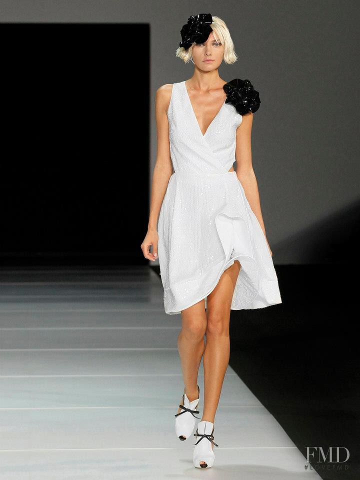 Alina Baikova featured in  the Emporio Armani fashion show for Spring/Summer 2012