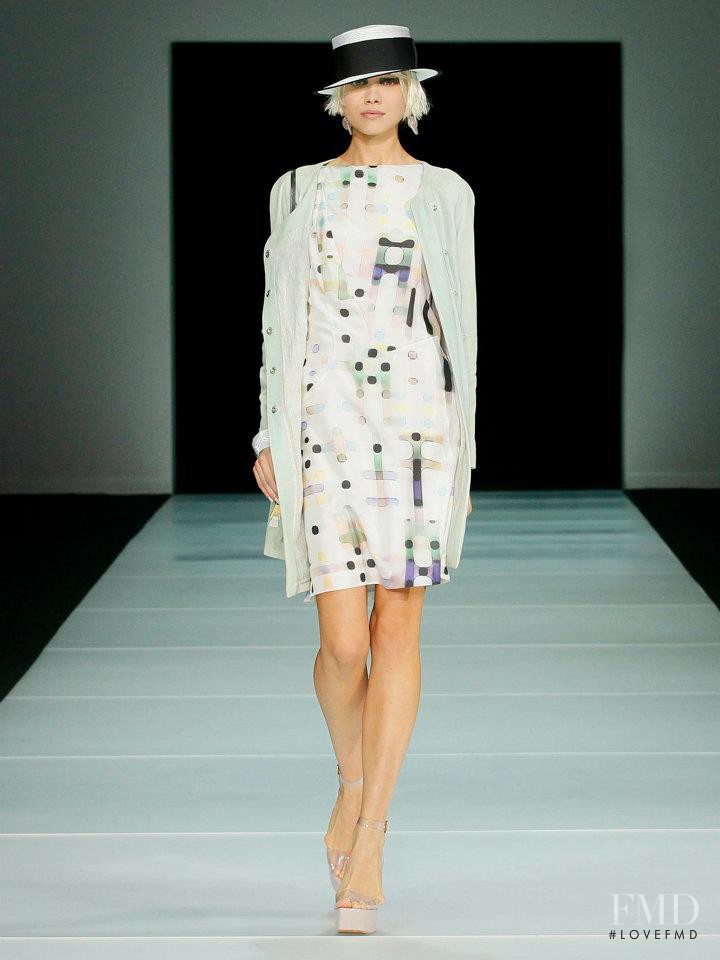 Anastasia Krivosheeva featured in  the Emporio Armani fashion show for Spring/Summer 2012
