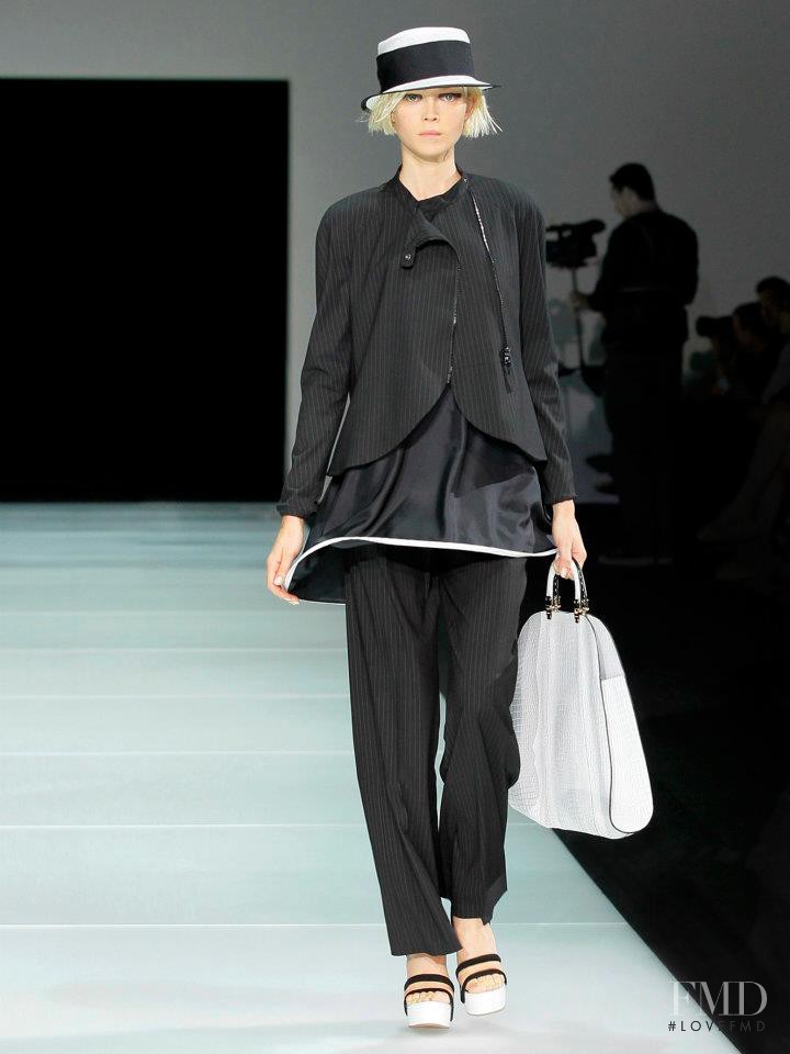 Siri Tollerod featured in  the Emporio Armani fashion show for Spring/Summer 2012
