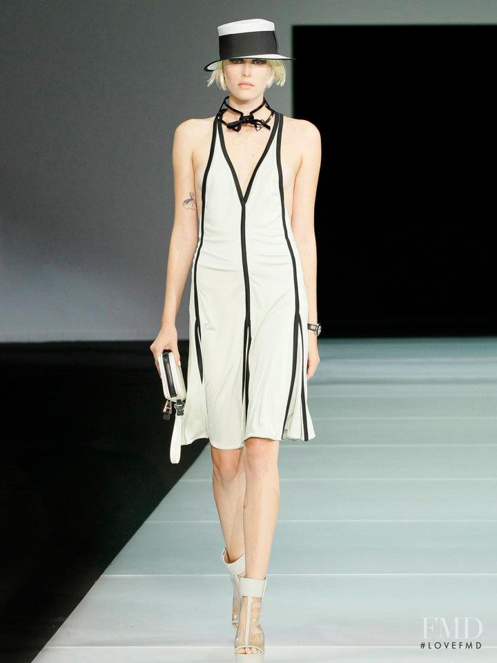 Caroline Brasch Nielsen featured in  the Emporio Armani fashion show for Spring/Summer 2012