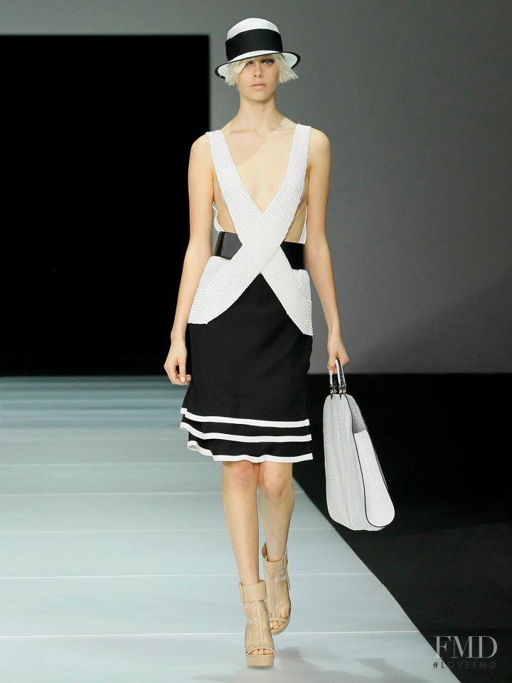 Jessica Clarke featured in  the Emporio Armani fashion show for Spring/Summer 2012