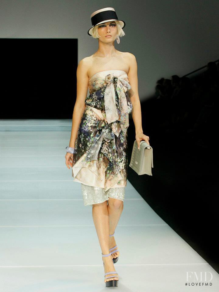 Andreea Diaconu featured in  the Emporio Armani fashion show for Spring/Summer 2012