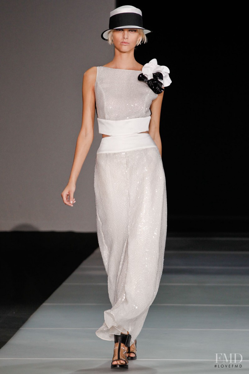 Michaela Kocianova featured in  the Emporio Armani fashion show for Spring/Summer 2012