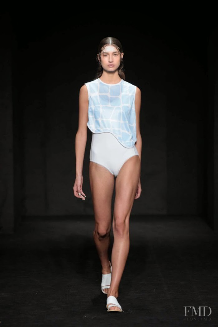 Roberta Pecoraro featured in  the Leroy Nguyen fashion show for Spring/Summer 2014