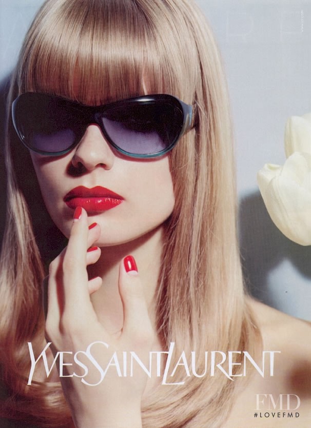 Julia Stegner featured in  the Saint Laurent advertisement for Autumn/Winter 2003