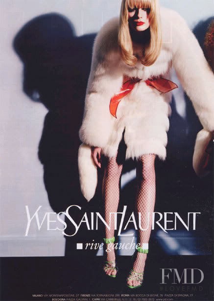 Julia Stegner featured in  the Saint Laurent advertisement for Autumn/Winter 2003